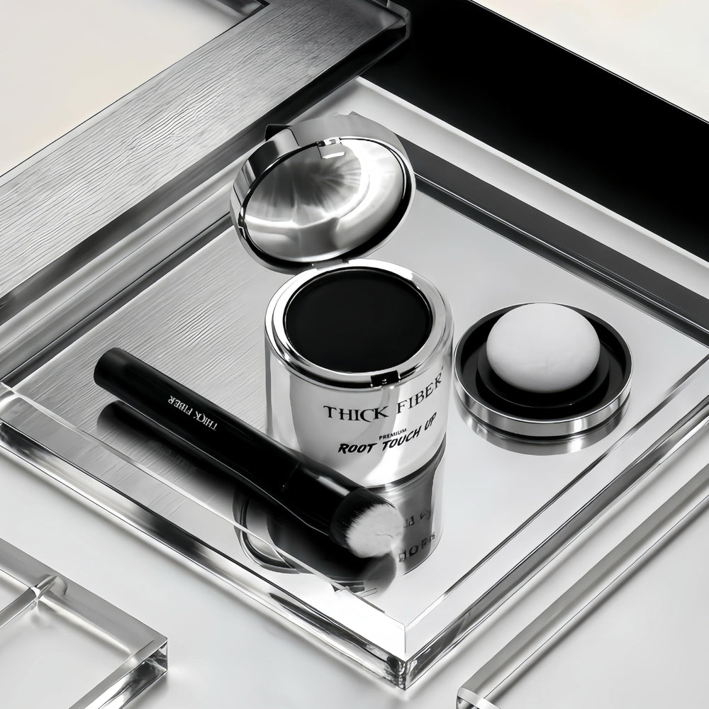 Thick Fiber Root Touch Up powder resists sweat for active use