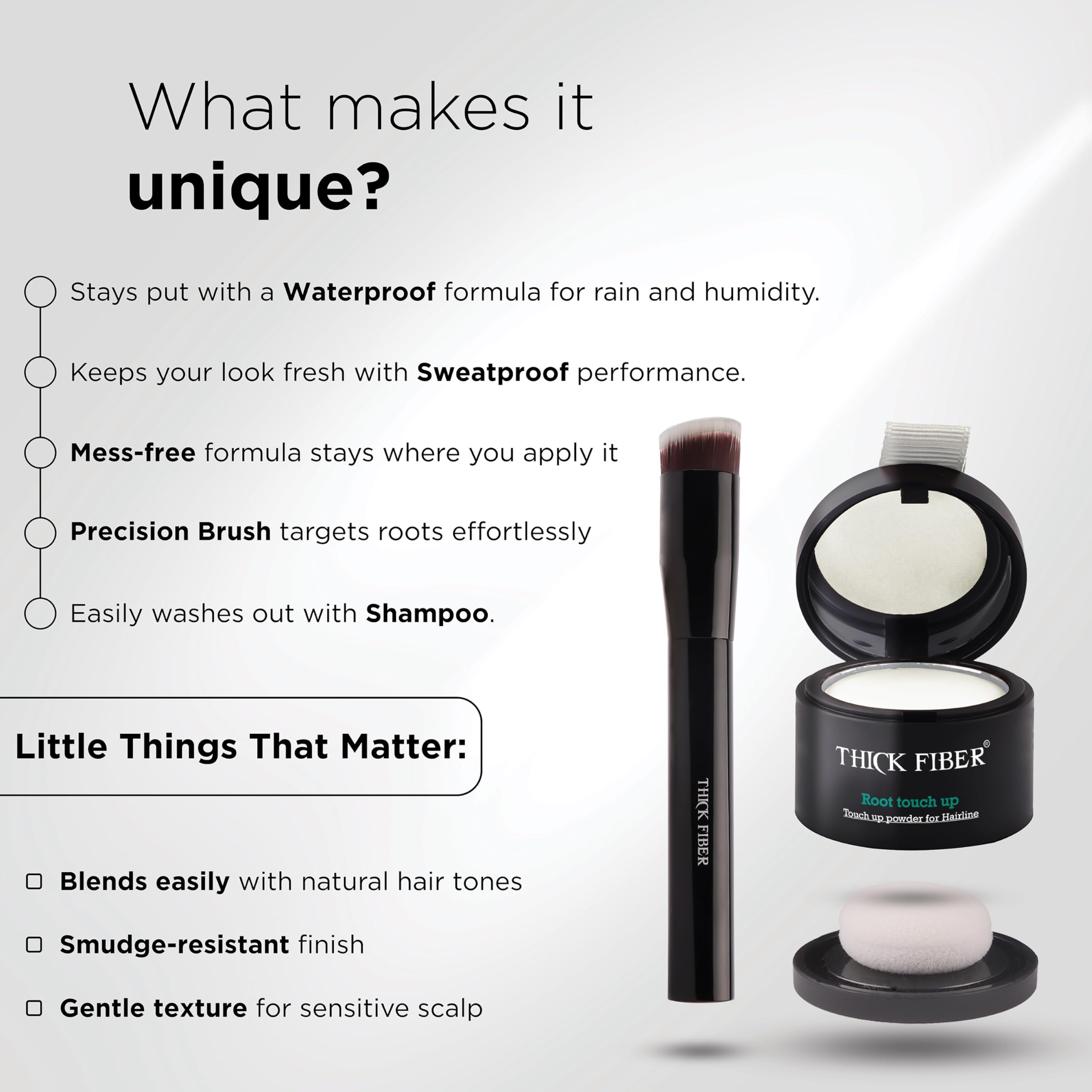 Thick Fiber water-resistant concealer stays put through workouts.