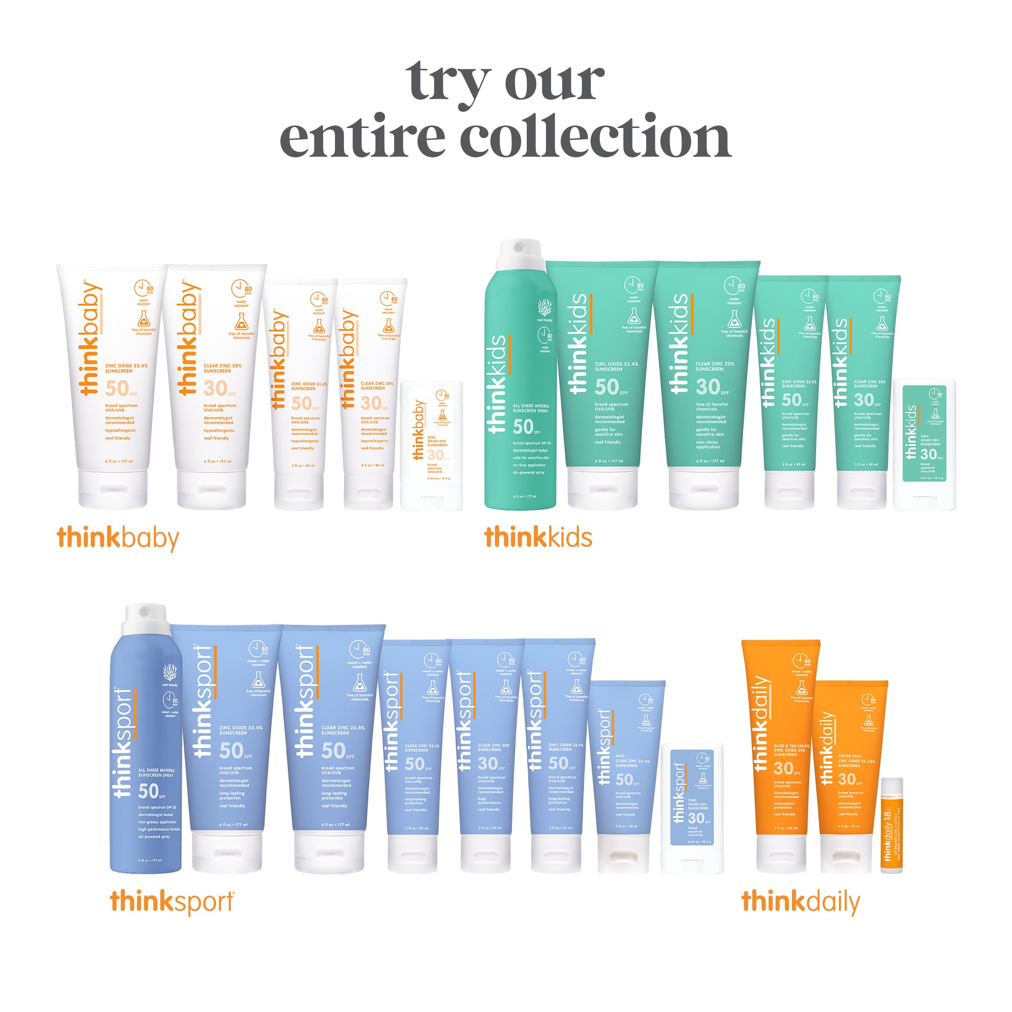 Thinksport Kids Sunscreen reef-safe mineral formula for gentle protection