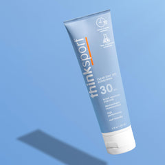 Thinksport mineral sunscreen application shows smooth, quick-apply formula for active days