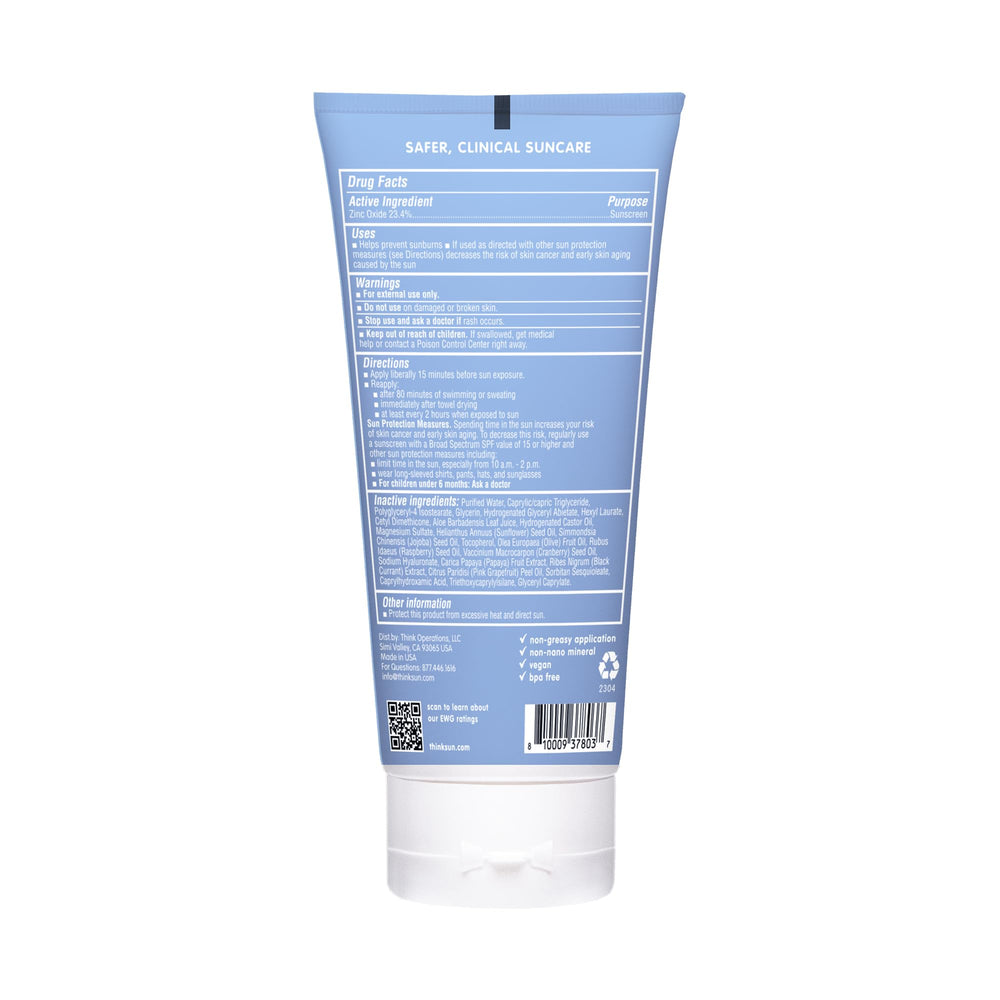 Thinksport water-resistant sunscreen up to 80 minutes for swimming and sports
