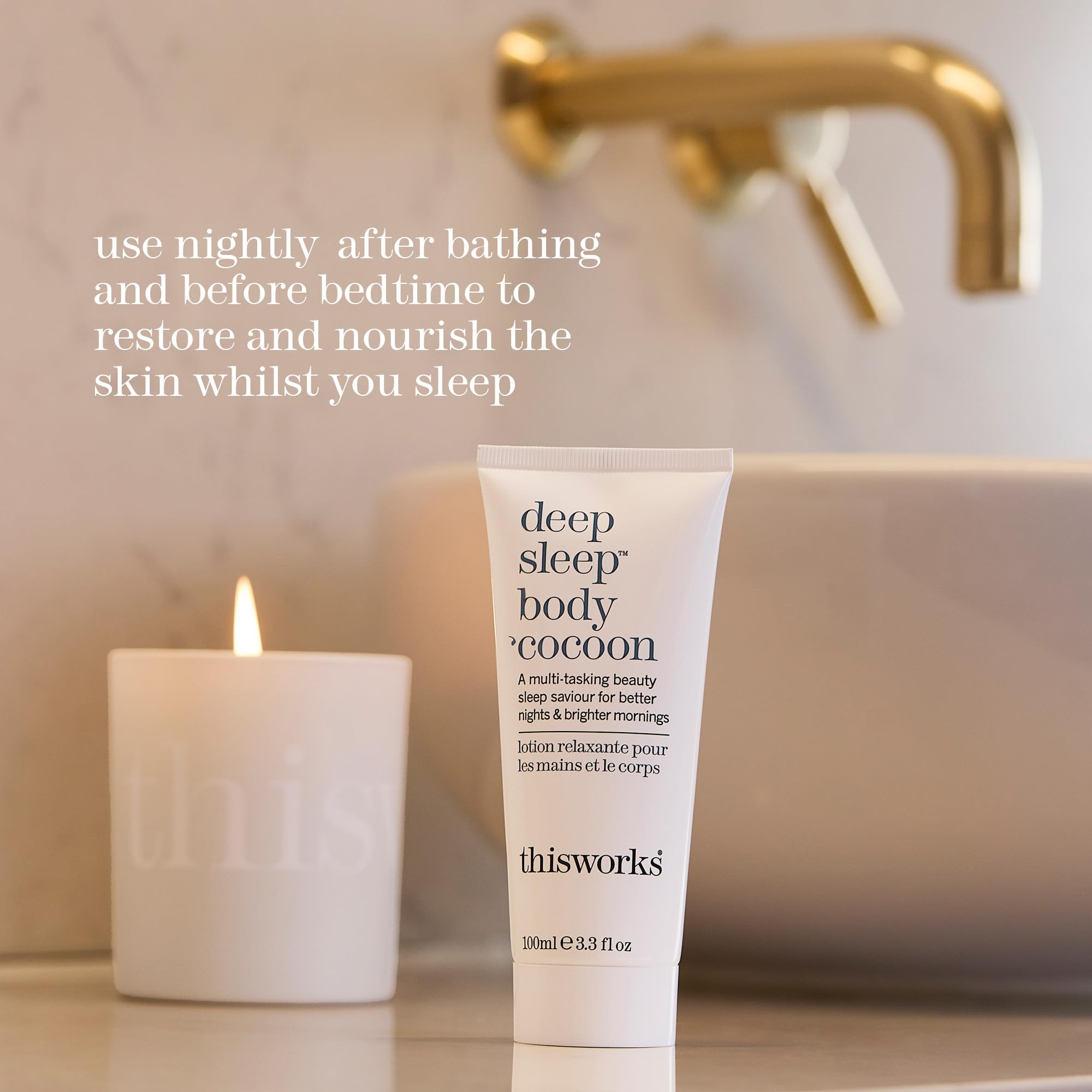 Lavender-infused Deep Sleep Body Cocoon close-up highlighting calming aromatherapy.
