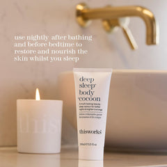 Lavender-infused Deep Sleep Body Cocoon close-up highlighting calming aromatherapy.