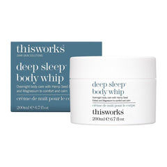 THISWORKS Deep Sleep Body Whip jar close-up shows ultra-rich overnight hydration