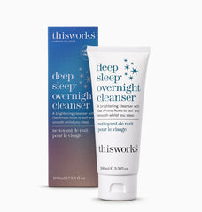 THISWORKS Deep Sleep Overnight Cleanser bottle – calming nightly routine.
