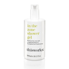 THISWORKS In The Zone Shower Gel bottle, refreshing cleanse for energized skin.