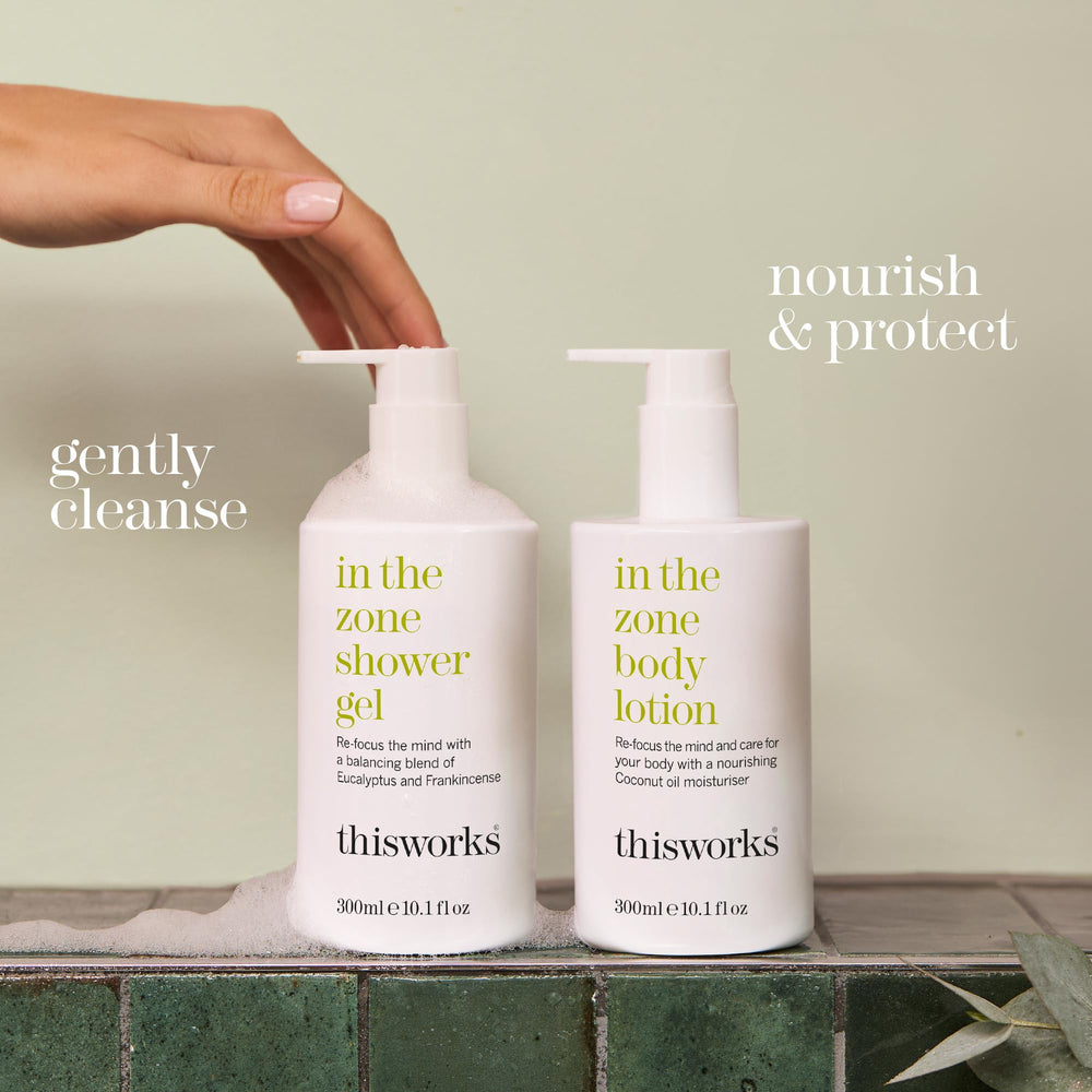 THISWORKS In The Zone invites a mindful morning ritual with uplifting aroma.