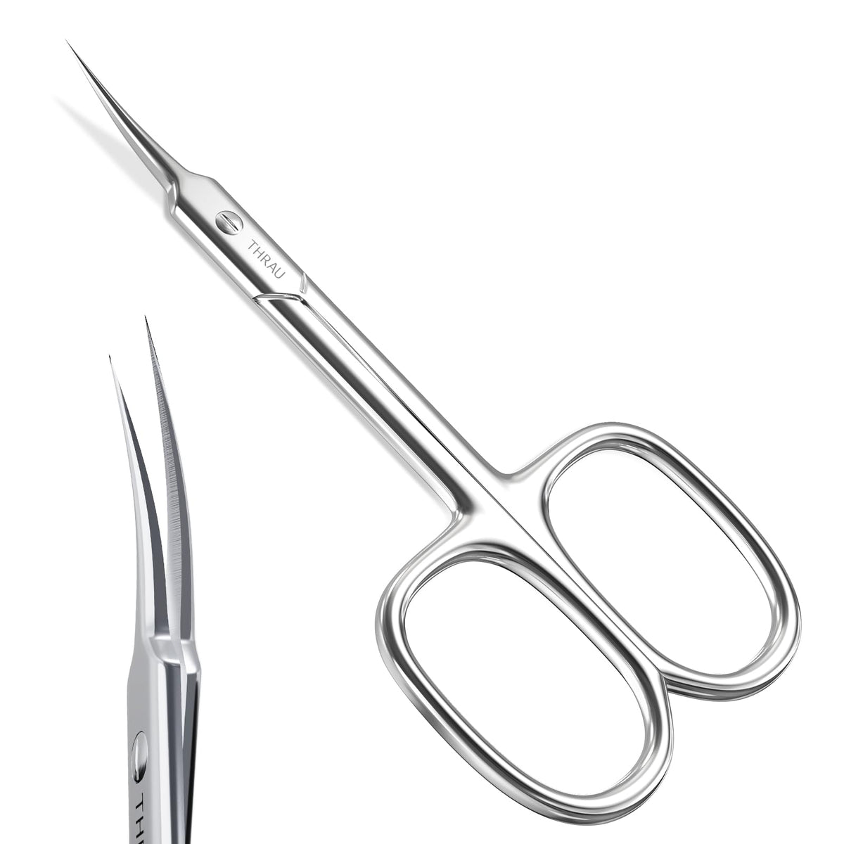 THRAU cuticle scissors closeup blade for precise trimming