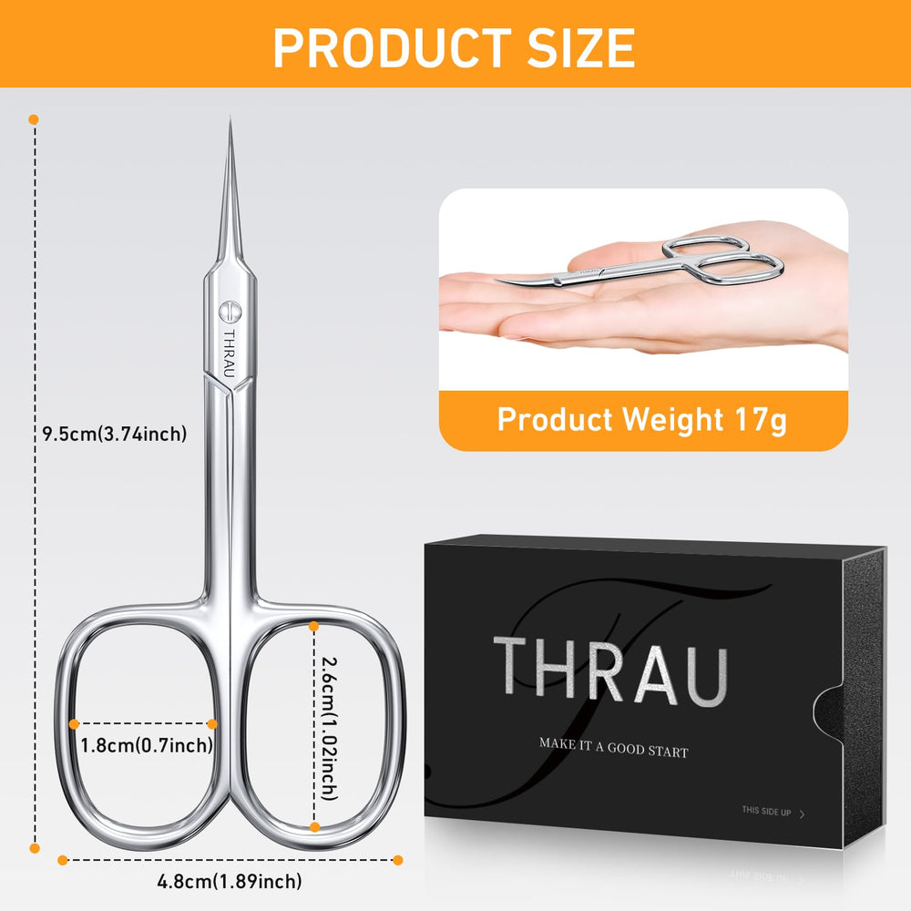 THRAU cuticle scissors eyelash cleanup for neat lash lines