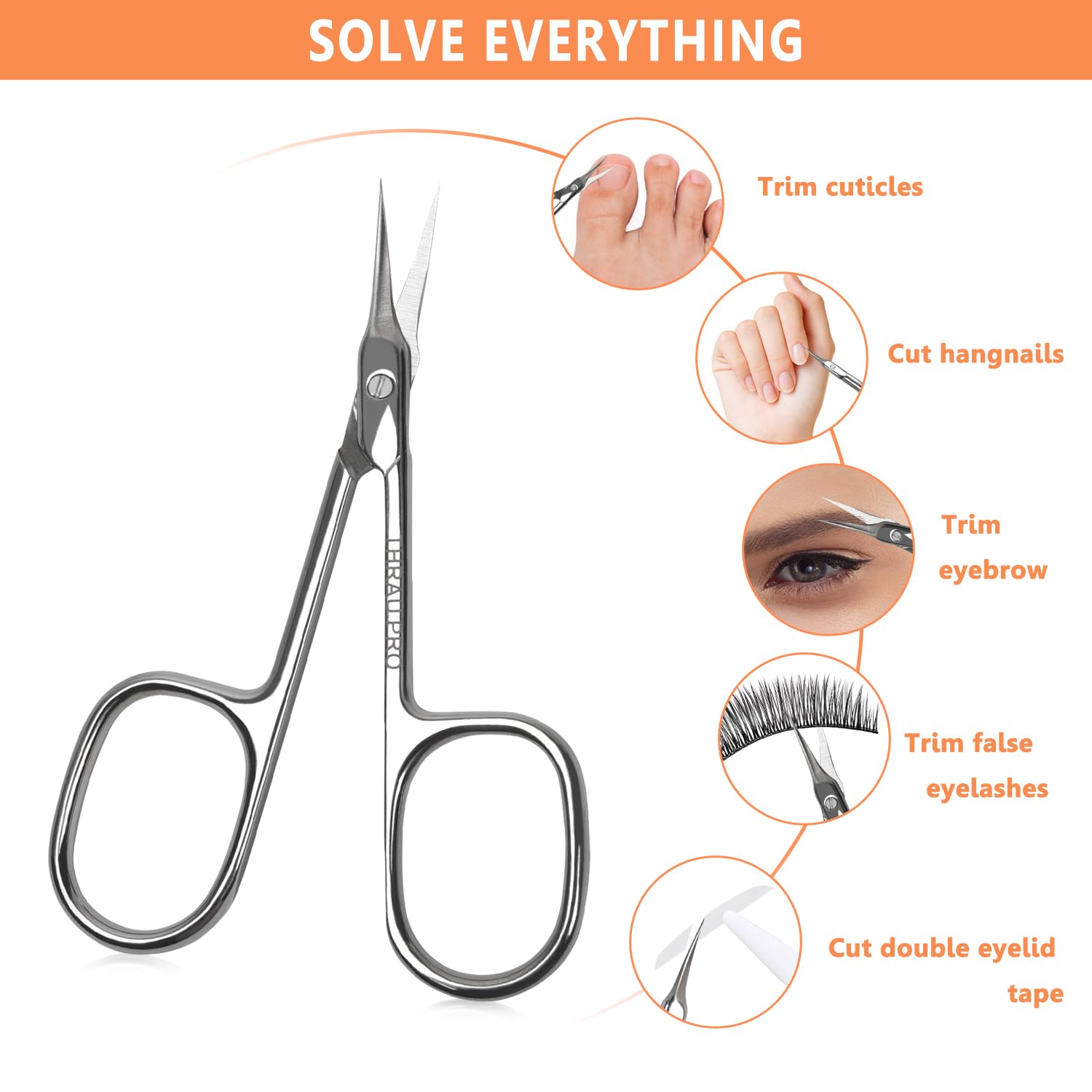 THRAU cuticle scissors stainless steel for durability and long-lasting sharpness