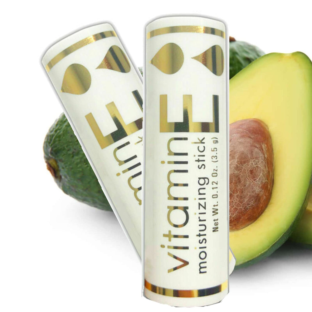 Three Pebbles Pure Pride Vitamin E Lip Stiks being applied for on-the-go moisture and soft lips.