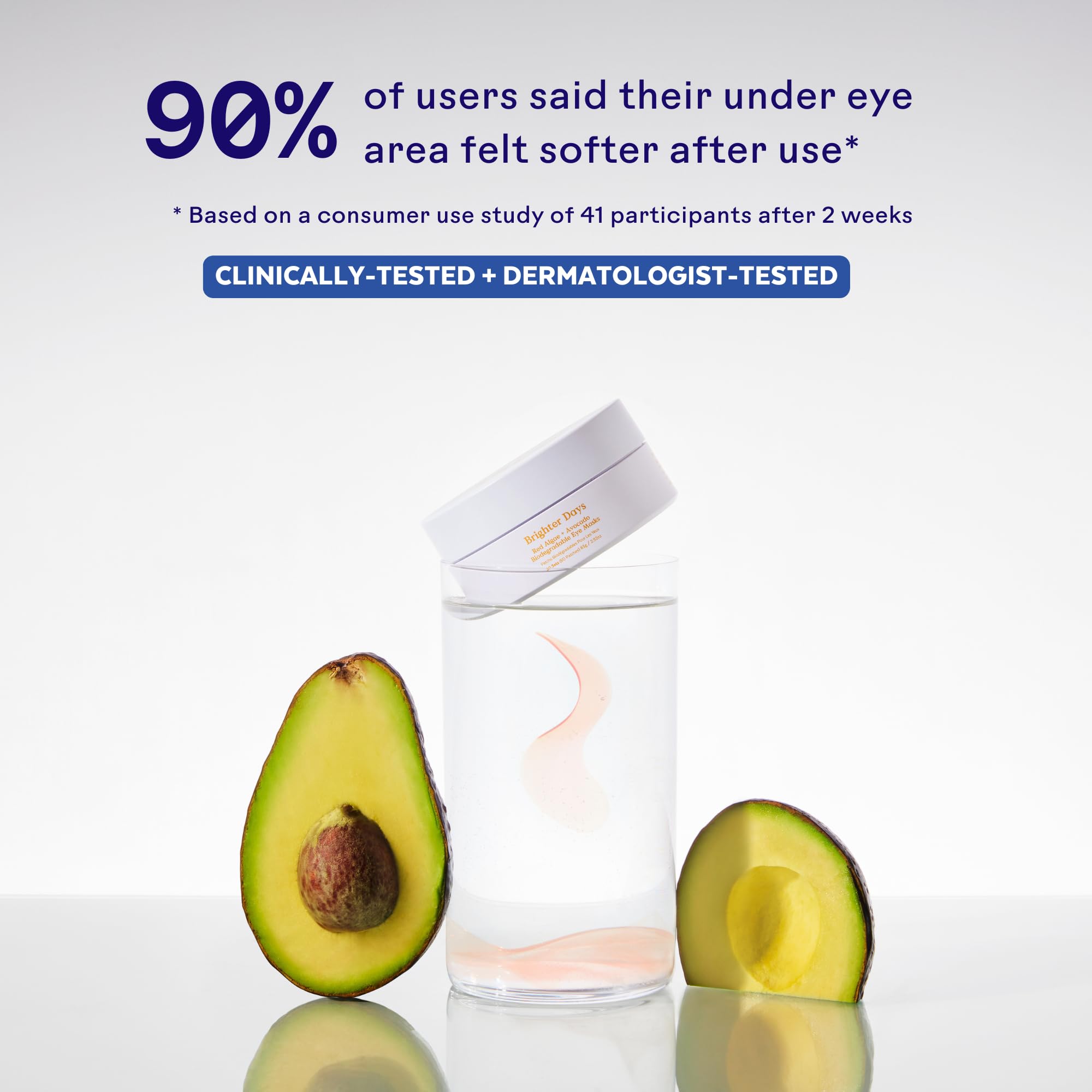 Three Ships Brighter Days eye masks packaging showcases convenient, mess-free application in a compact set.