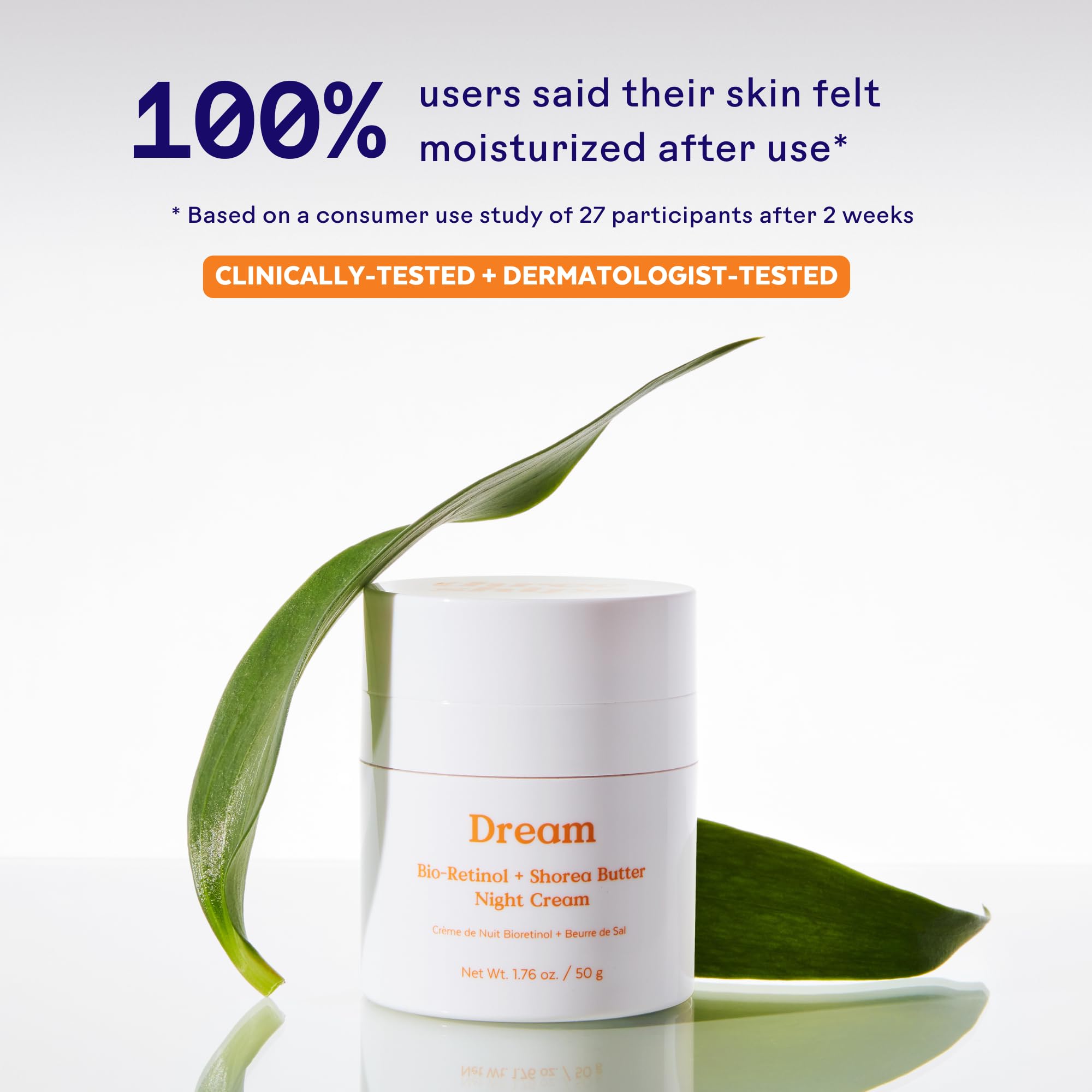 Three Ships Dream Bio-Retinol Cream shorea butter image highlights vitamin-rich moisture.