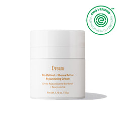 Three Ships Dream Bio-Retinol Cream texture closeup highlights buttery richness for hydrating skin.