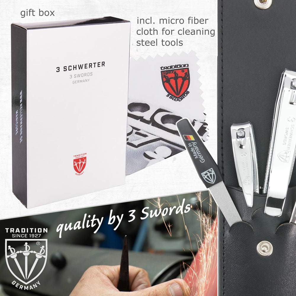 Three Swords Germany travel-ready grooming set for home or trips.