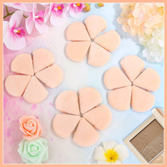 Thrilez beige triangle puff with strap for easy control during makeup