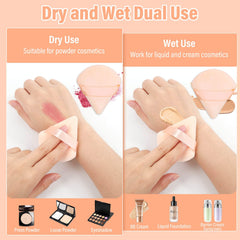 Thrilez beige puff close-up shows washable, reusable makeup sponge