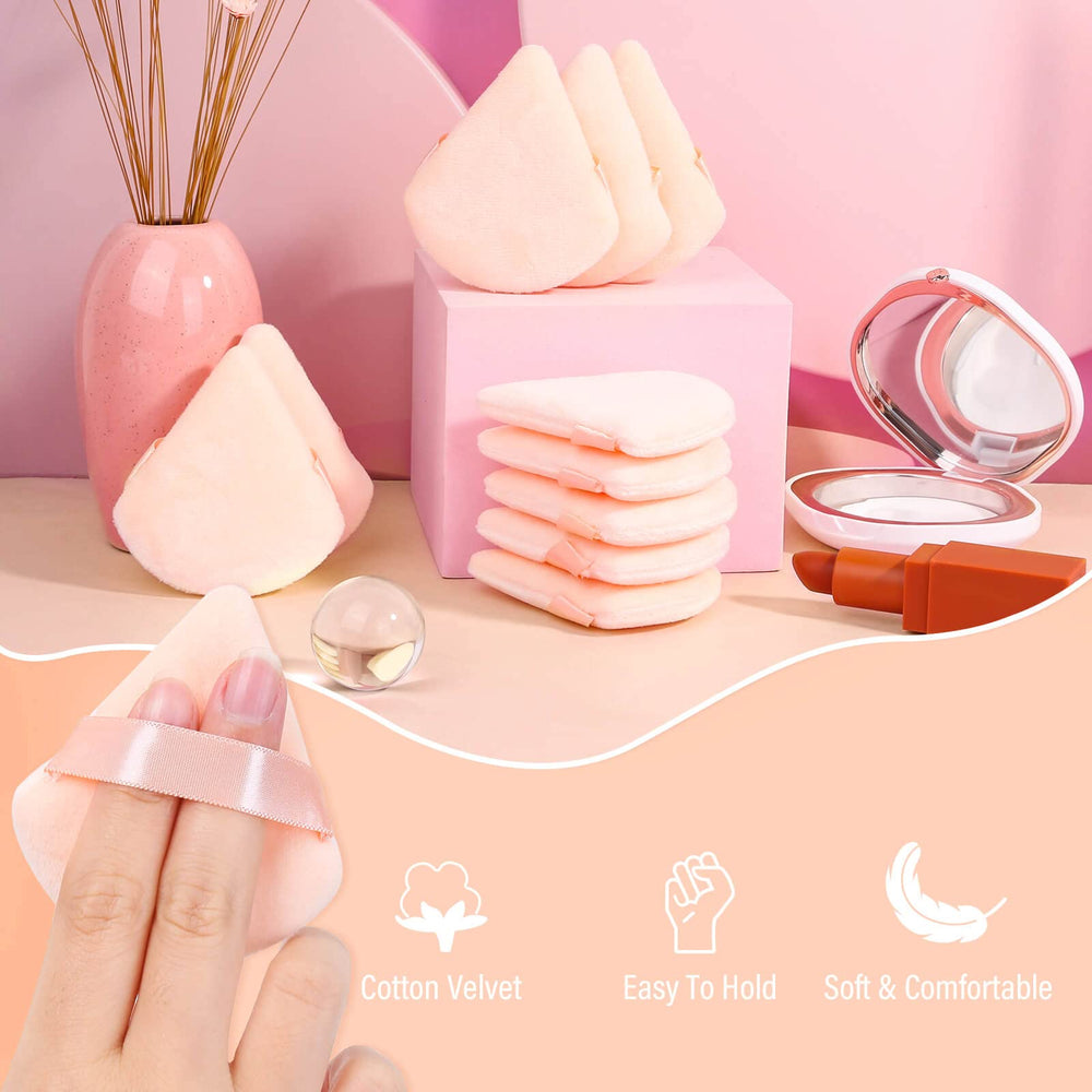Thrilez 20pc set image demonstrates multi-use puffs for powder and foundation