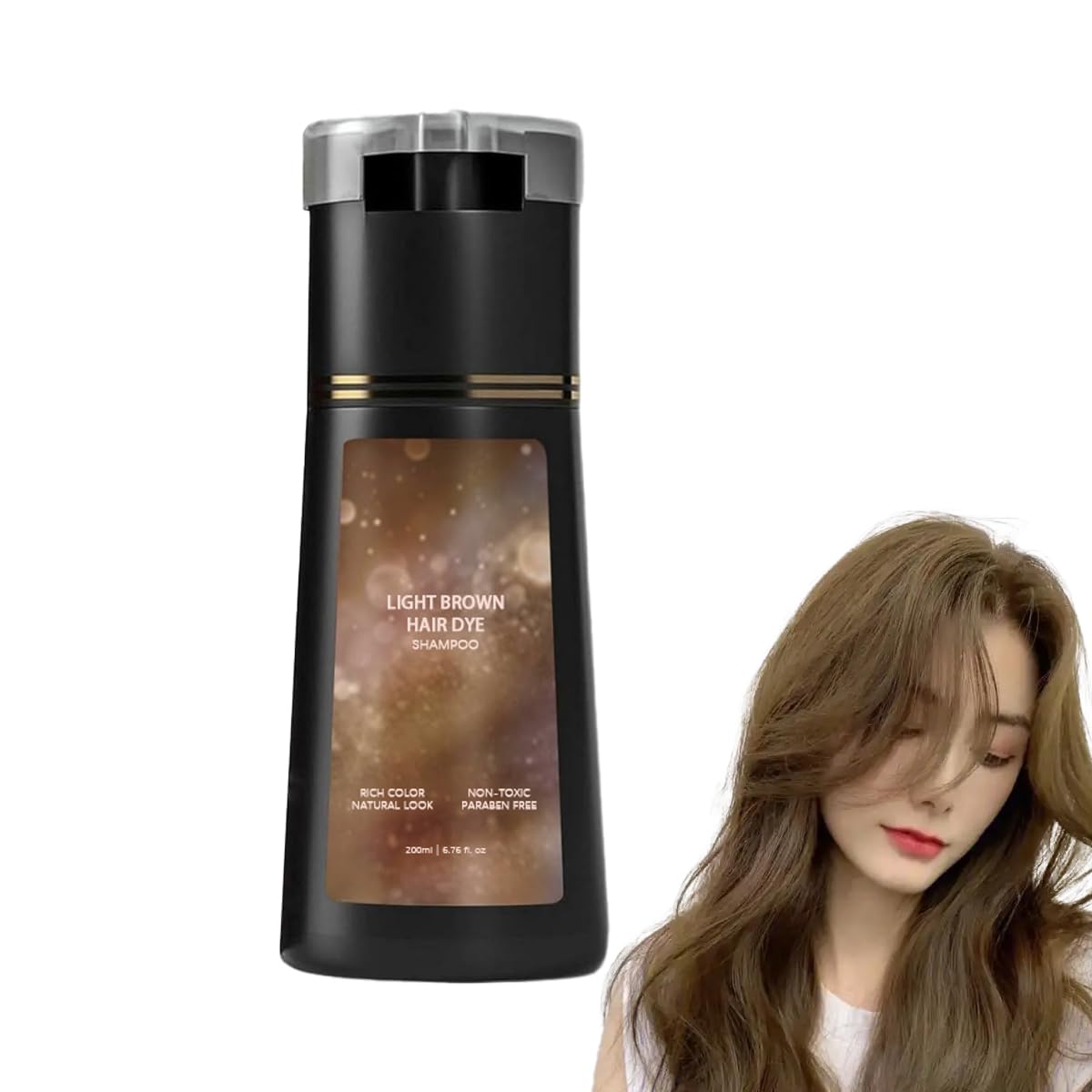 THUIOP Hair Dye Shampoo bottle shows sleek packaging for easy at-home color