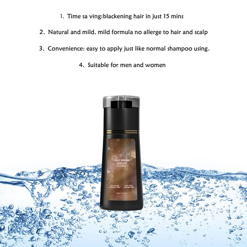 THUIOP Hair Dye Shampoo gray-hair-progress shows subtle natural-looking color