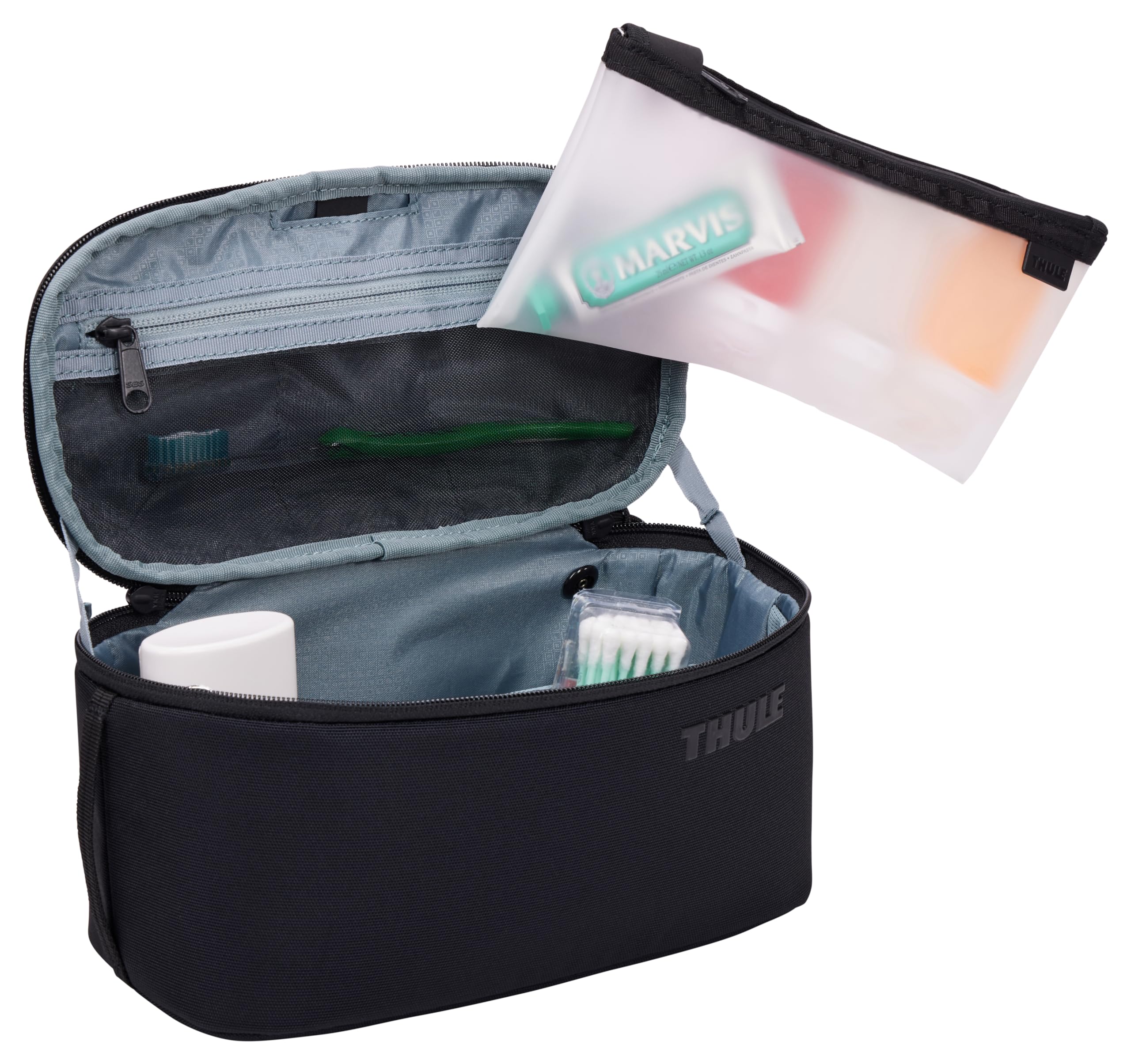 Thule Subterra 2 inside mesh pocket provides versatile storage options.