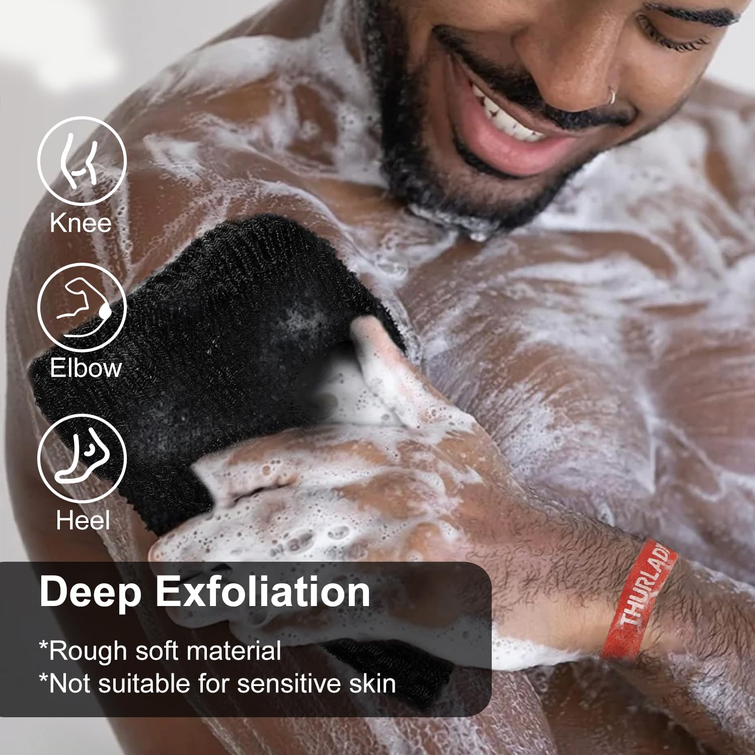 THURLADY african net sponge closeup highlighting gentle exfoliation