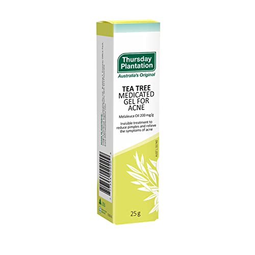 Thursday Plantation Tea Tree Gel travel-size tube for daily acne care