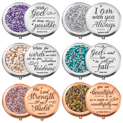 Thyle bible verse compact mirror in colorful finish for on-the-go inspiration and touch-ups.