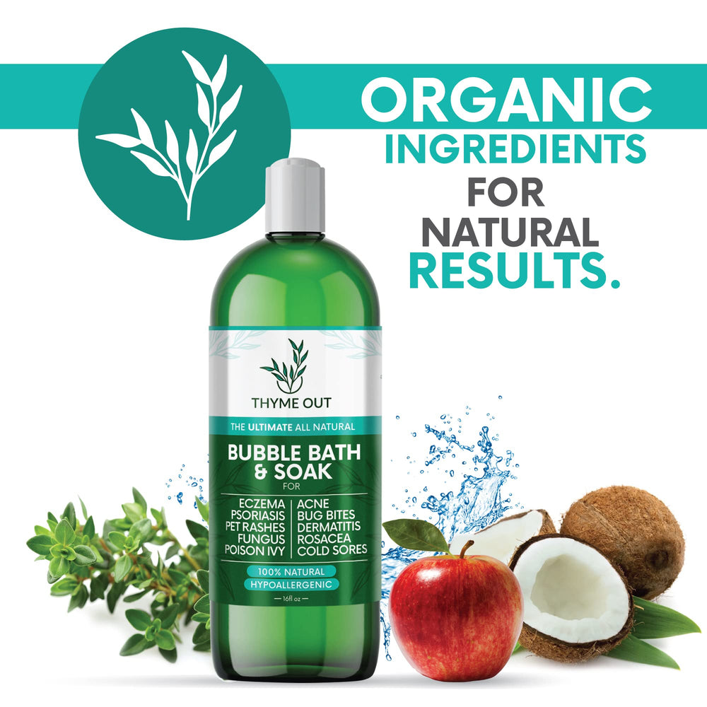 Thyme Out botanicals ingredients close-up highlight plant-based formula.