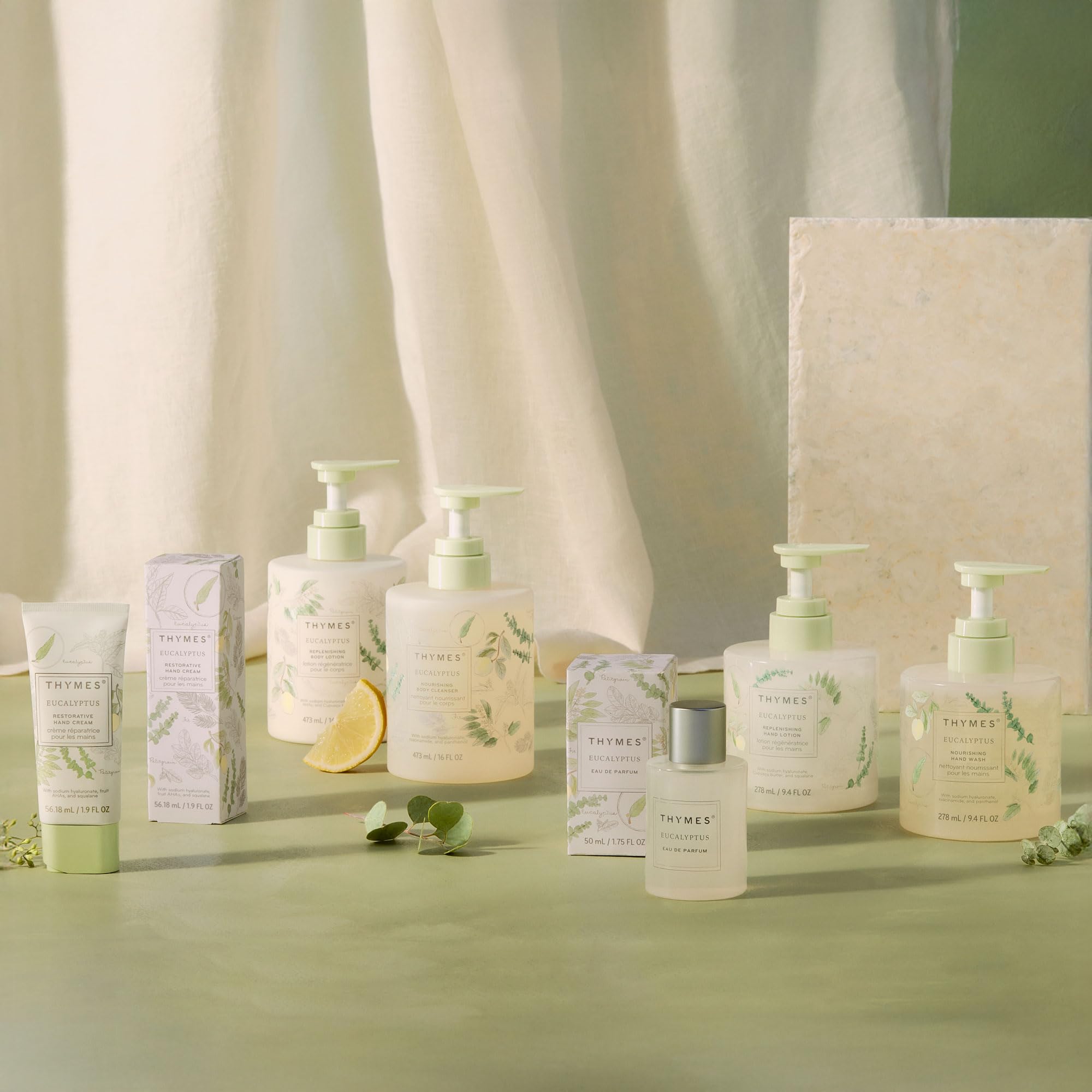 Thymes perfume spray on wrist demonstrates convenient, all-day wear practicality.