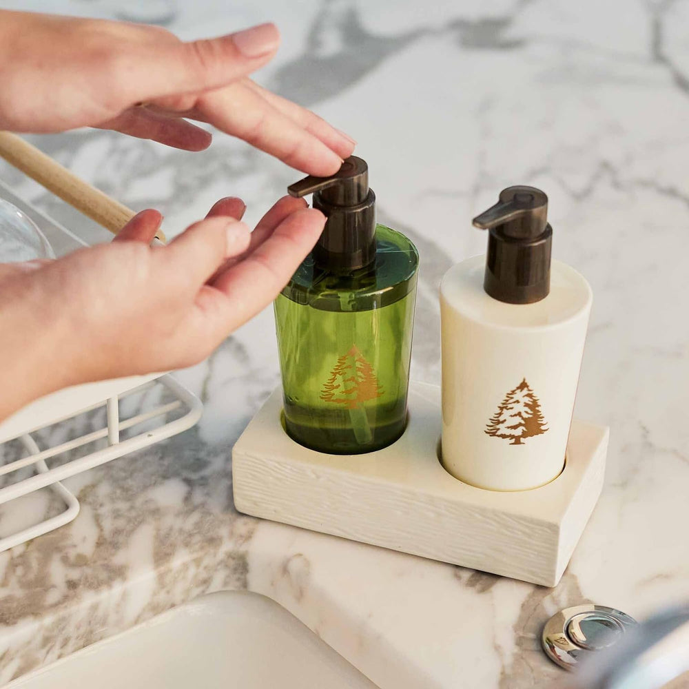 Thymes Frasier Fir hand lotion fragrance-notes capture crisp fir and cedar aroma.