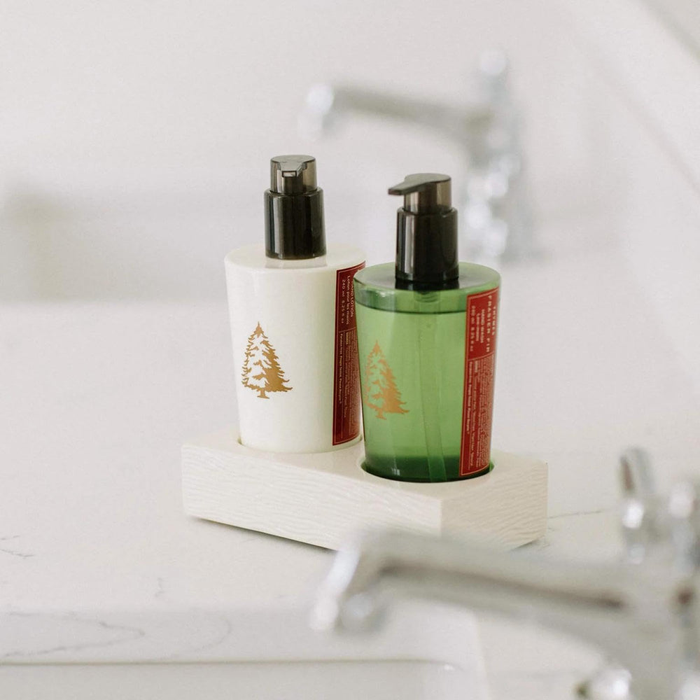 Thymes Frasier Fir hand lotion glycerin-based hydration for dry hands.