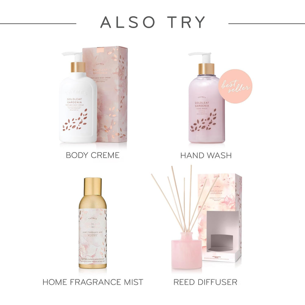 8.25 oz Thymes Hand Lotion Gold Pump size shown for generous everyday use.
