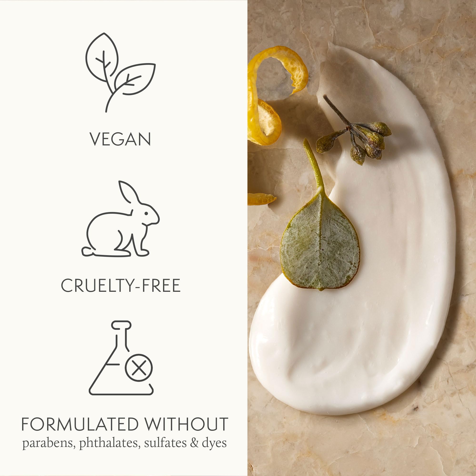 Thymes Large Replenishing Body Lotion ingredients highlight sodium hyaluronate for moisture