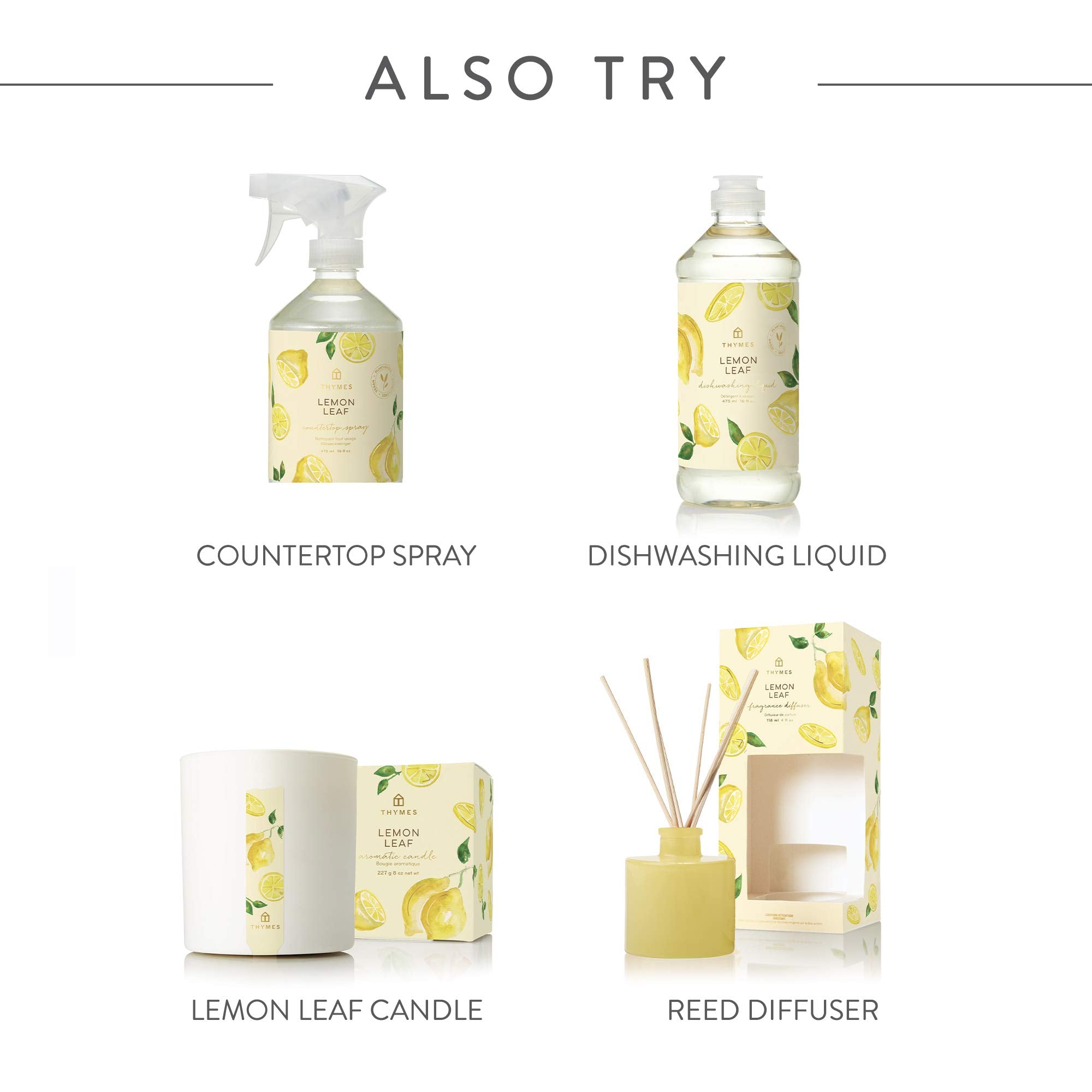 Thymes Lemon Leaf Hand Wash displayed in kitchen to freshen hands during cooking