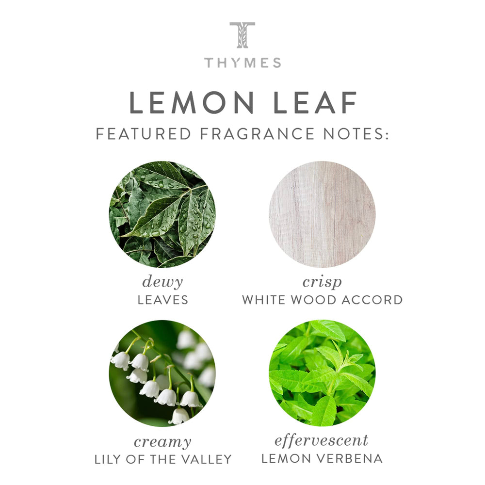 Thymes packaging emphasizes eco-friendly materials and recycling.