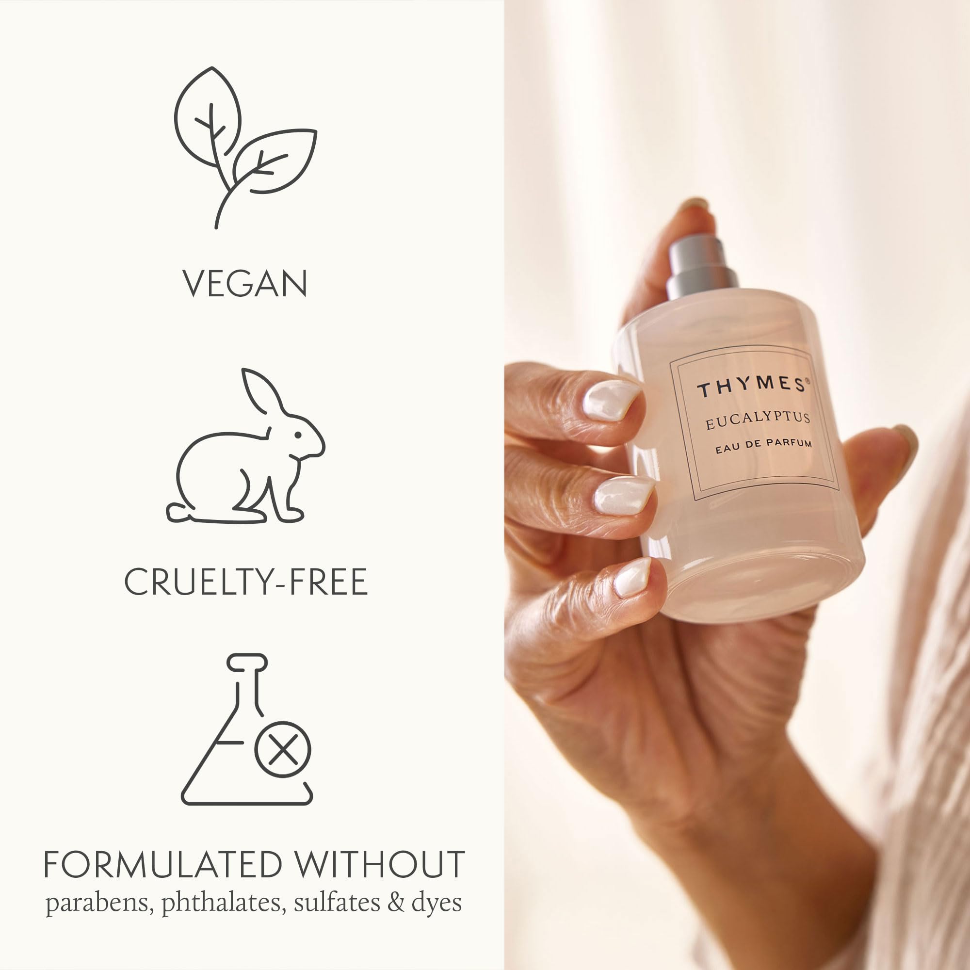 Thymes lemongrass and fir essence shot emphasizes natural, plant-based formulation.