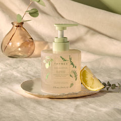 Thymes Nourishing Hand Wash foamy lather demonstrates gentle cleansing.