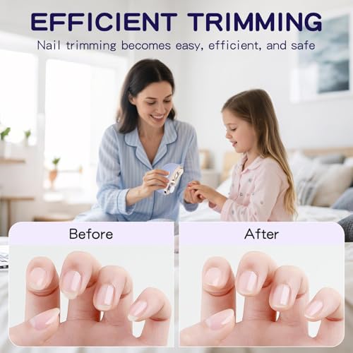 Tialexa electric nail clippers side view shows ergonomic grip for easy handling