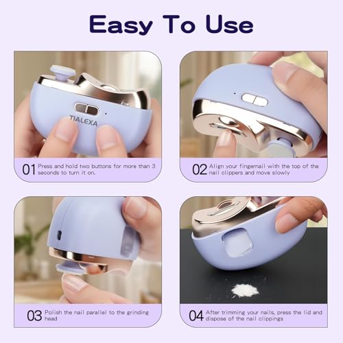 Tialexa electric nail clippers gift-ready packaging for family and friends
