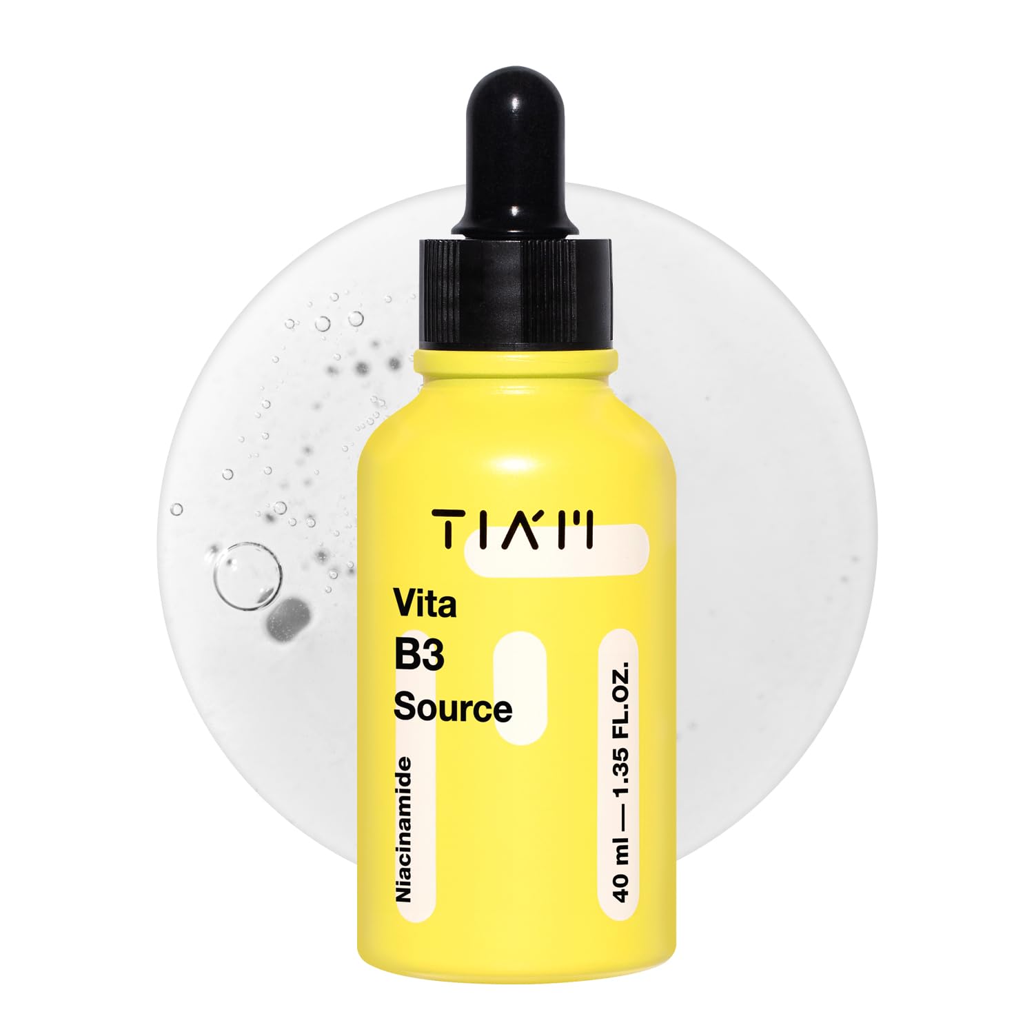 TIA'M Vita B3 Source bottle-front view highlighting vegan glow serum for balanced skin.