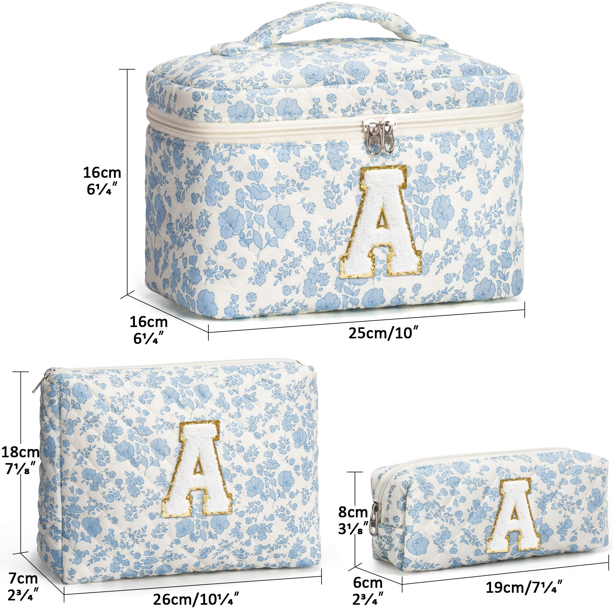 Tiblue floral makeup pouch keeps brushes and lipsticks neatly organized