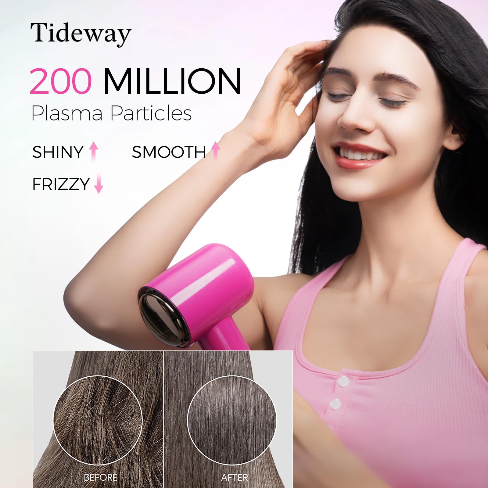 Tideway H11 plasma ion technology reduces frizz and retains moisture