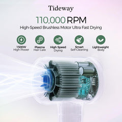 Tideway Hair Dryer compact-weight design enables travel-friendly styling