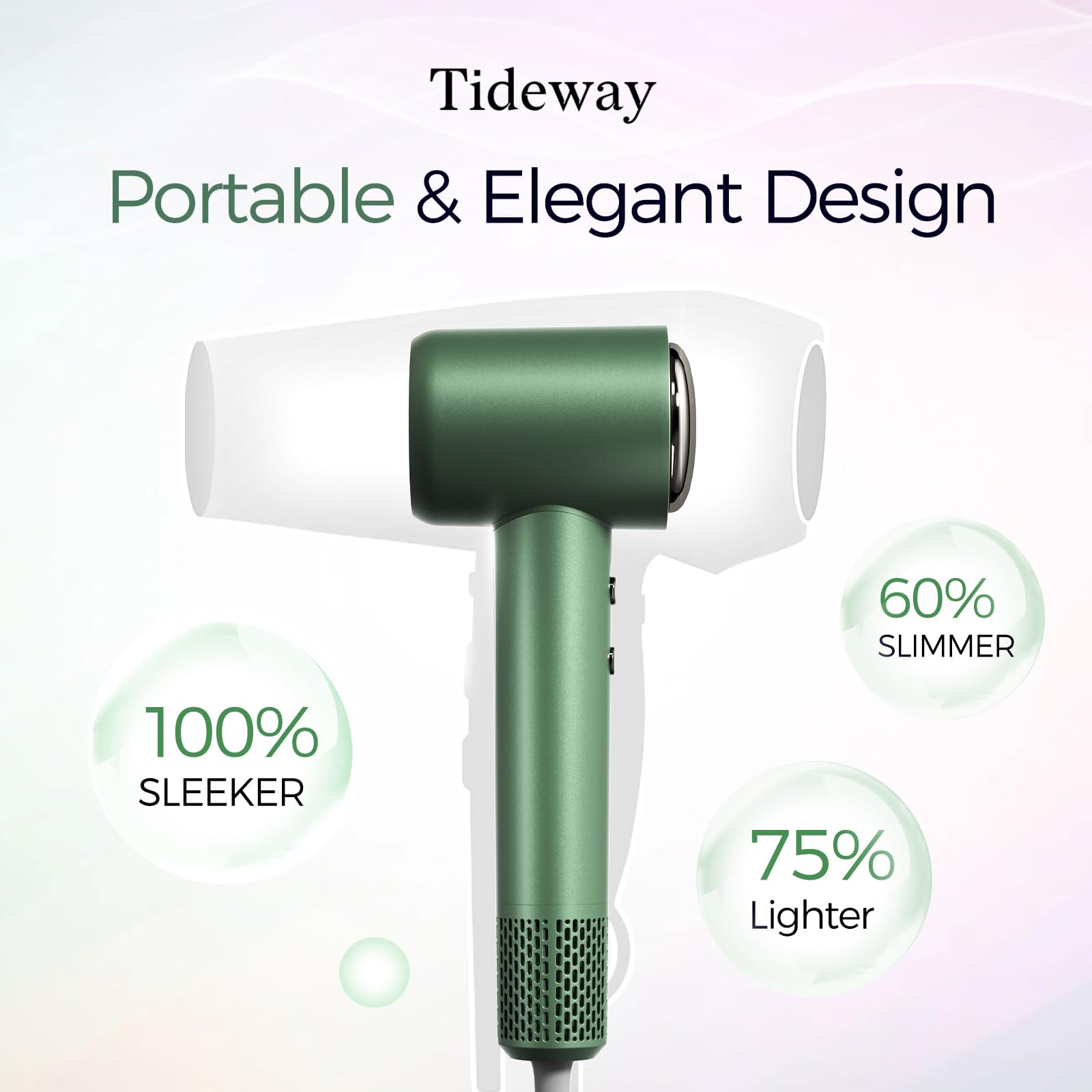 Tideway Hair Dryer diffuser styling curly hair to define waves