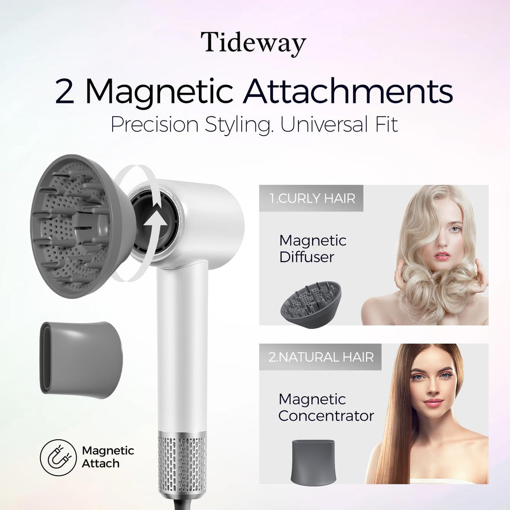 Tideway Hair Dryer NTC control delivers consistent heat for safer drying