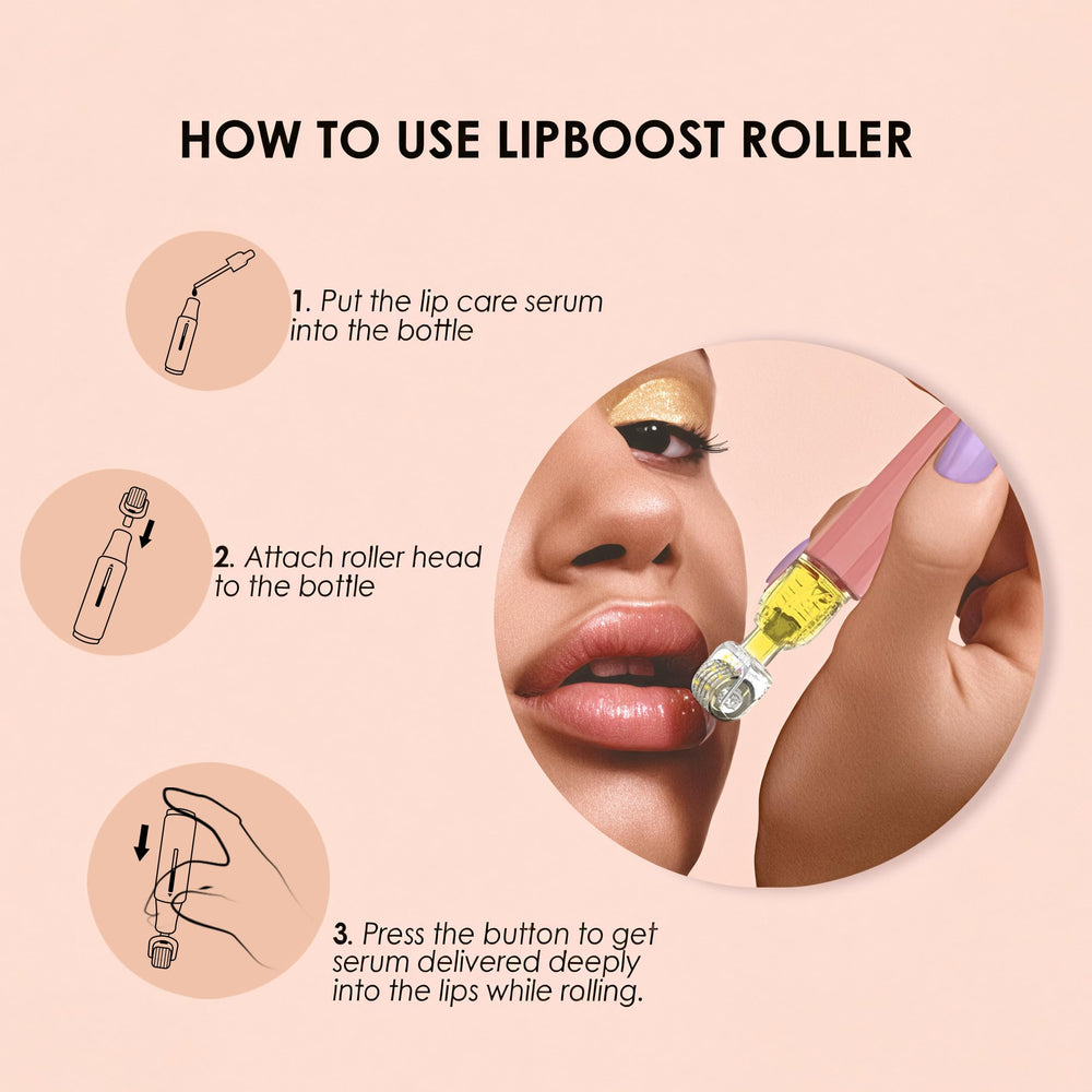 TIDEWISH derma roller box shows step-by-step usage guide for beginners