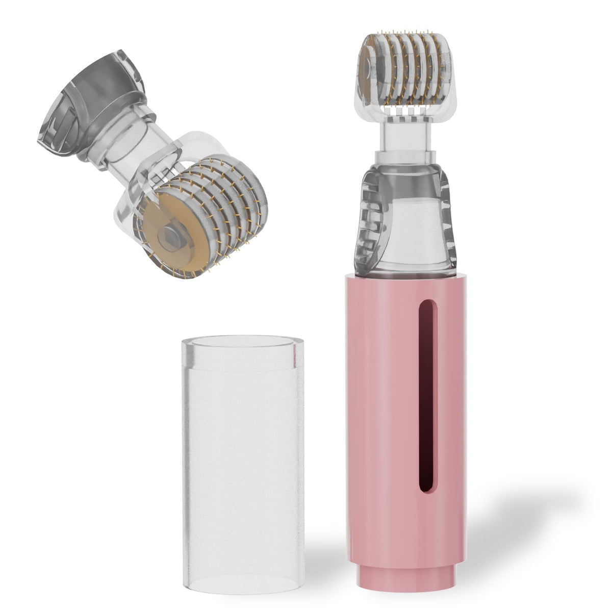 TIDEWISH derma roller reservoir closeup with serum delivery for enhanced absorption
