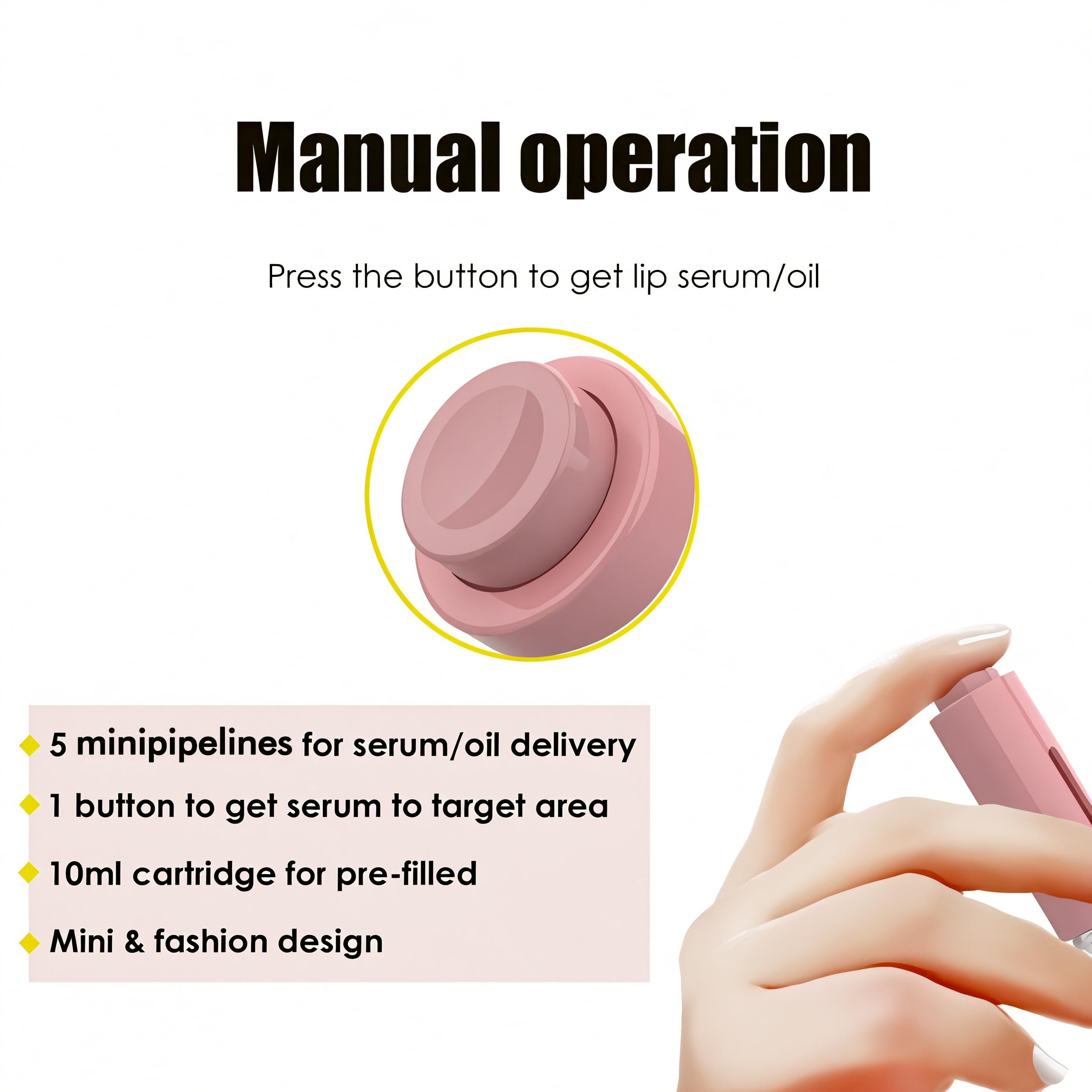 TIDEWISH derma roller small head design for delicate areas around lips and eyes