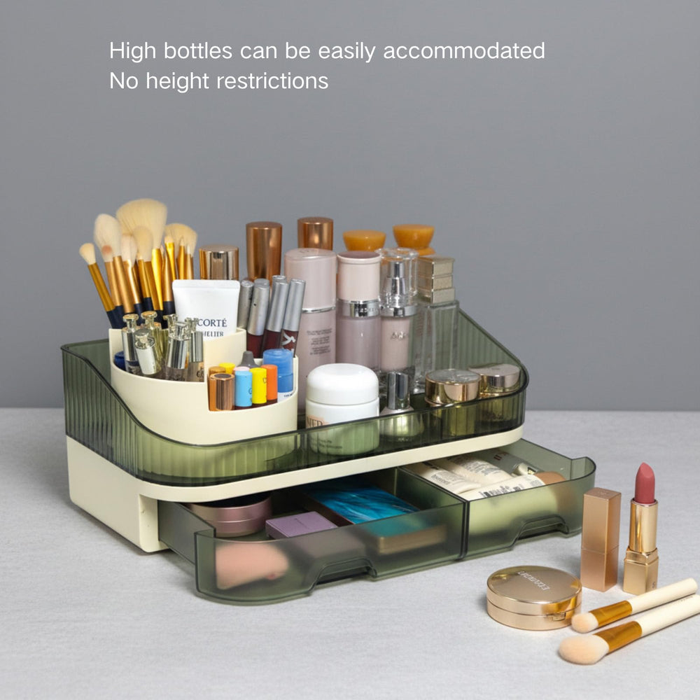 Tidyladyo acrylic makeup organizer is durable and easy to wipe clean.